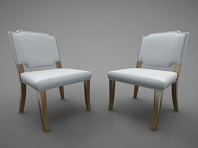 现代餐椅组合模型