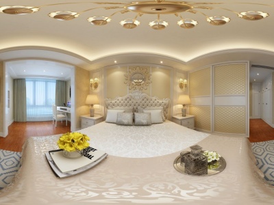 3d欧式风格卧室模型