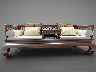 中式风格罗汉床模型3d模型