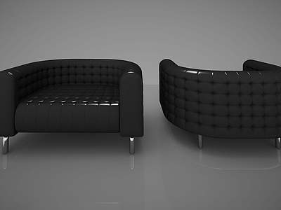 简欧单人沙发模型3d模型