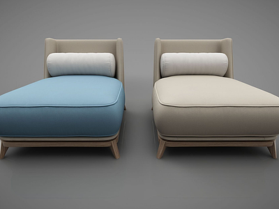 现代单人沙发组合模型3d模型