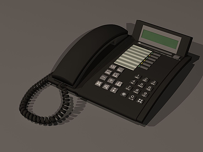 3d老式电话模型