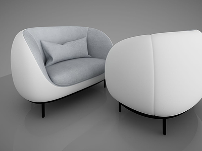 3d现代时尚单人沙发模型