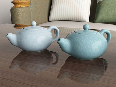 陶瓷茶壶3d模型
