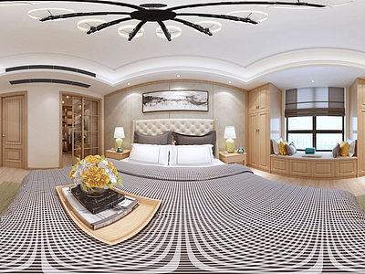 现代简约卧室3d模型