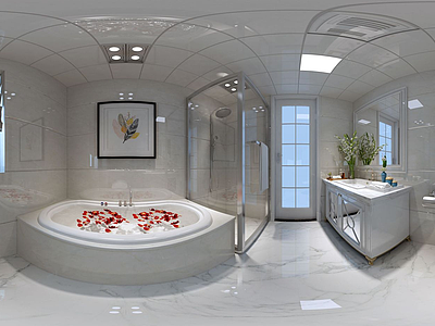 现代浴室3d模型