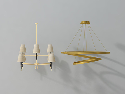 现代吊灯组合模型3d模型