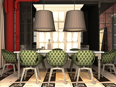 餐厅空间3d模型