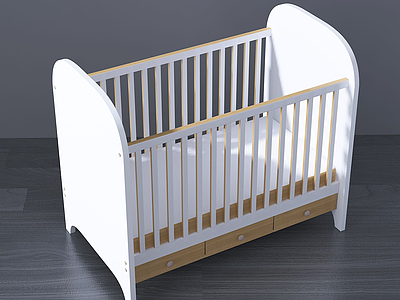 3d现代婴儿床模型