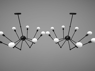 3d现代吊灯模型
