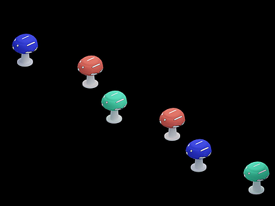 3d蘑菇组装饰品模型