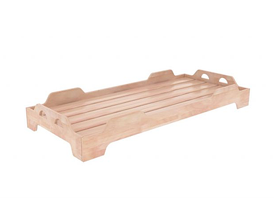 3d幼儿木制床模型