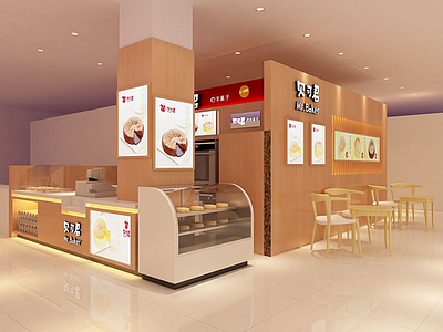 冷饮甜品小吃店模型3d模型