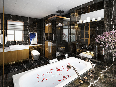 3d现代浴室模型
