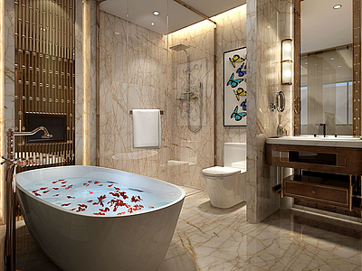 卫生间浴室洗手台模型3d模型