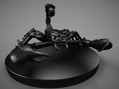 新中式摆件蝎子3d模型