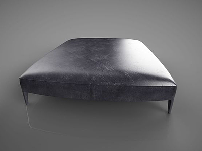 皮质沙发凳模型