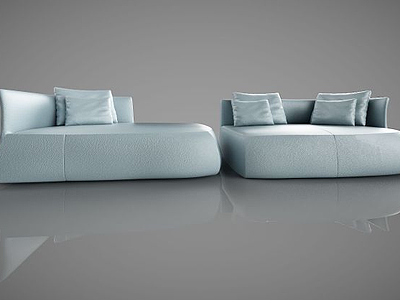 3d创意皮质沙发模型