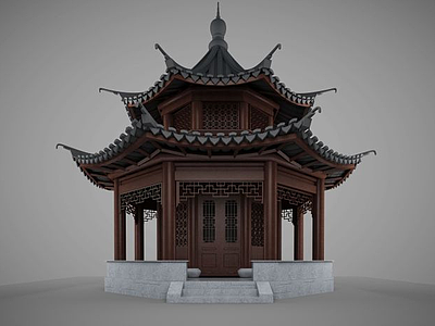 3d中国传统古建筑模型