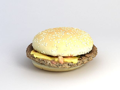 汉堡模型3d模型