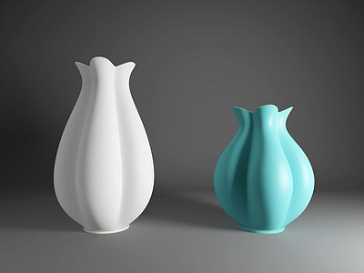 3d瓷瓶，花瓶，瓷器，摆件，饰品模型