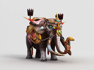 游戏角色大象模型3d模型