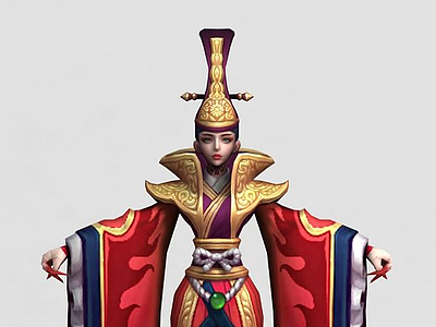 王者荣耀游戏女角色模型3d模型