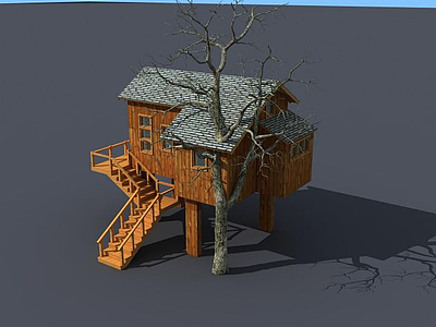 3d树屋模型