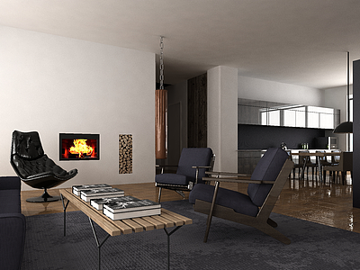 3d客厅空间模型