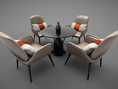 3d现代风格桌椅模型