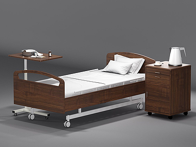 现代养老病床3d模型
