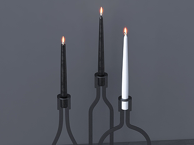 3d现代<font class='myIsRed'>蜡烛</font>灯模型