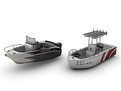 3d快艇模型