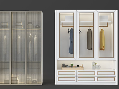 衣柜组合3d模型