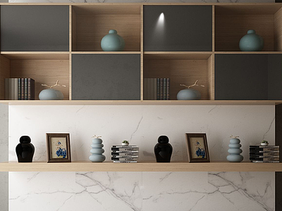 家具饰品组合背景墙模型3d模型