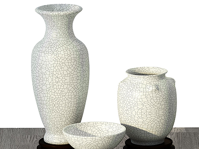 现代裂纹式花瓶模型3d模型