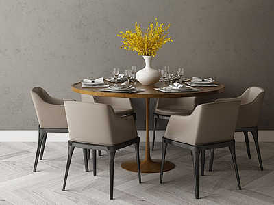 家具饰品组合餐桌椅模型3d模型