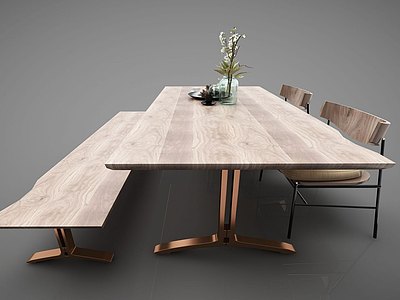 办公餐桌模型3d模型