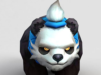 LOL王者荣耀游戏熊猫人模型3d模型