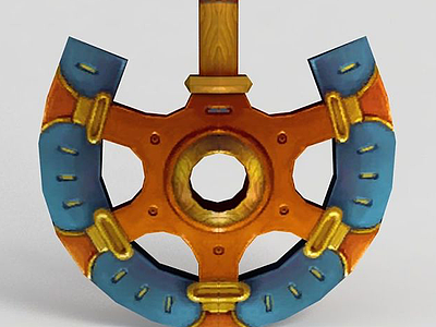 3d龙之谷游戏武器扇子模型