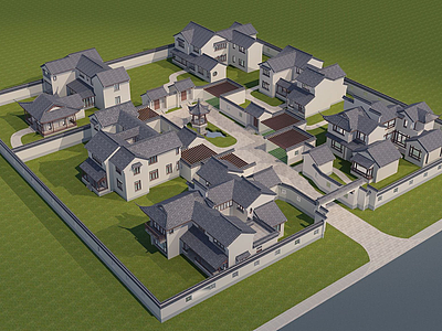 3d建筑景观模型