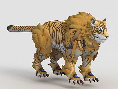3d魔兽世界游戏老虎坐骑模型