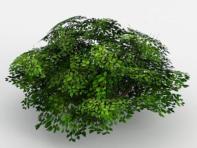 3d魔兽世界灌木丛场景装饰模型