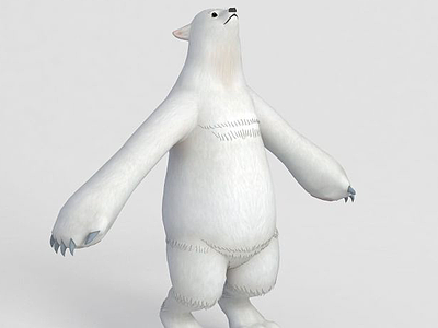 3d北极熊动漫形象模型