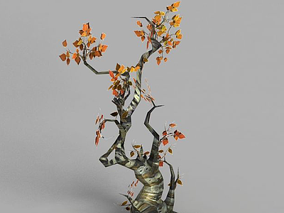 3d游戏场景树木装饰模型