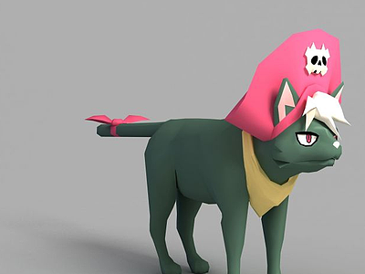 3d游戏猫咪角色模型