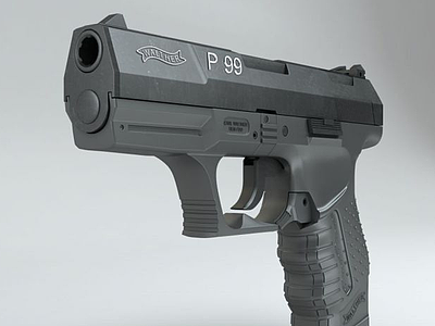 3d沃尔特P99手枪模型