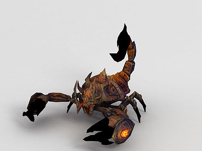 3d魔兽世界蝎子游戏坐骑模型