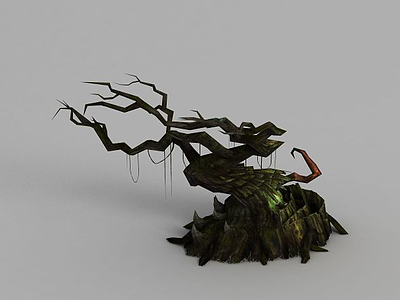 3d魔兽世界怪树模型