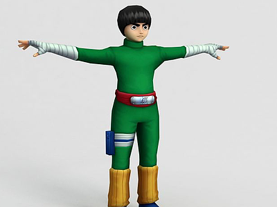 火影忍者RockLee少年模型3d模型
